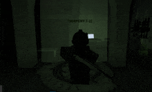 a silhouette of a person holding a gun in front of a sign that says serpent 7-2