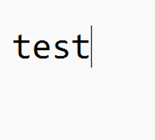 a white background with the word test in black letters