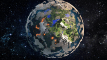 a computer generated image of a minecraft world