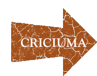 an arrow pointing to the right with the word criciuma on it