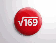 a red button with the number 169 in white letters