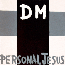 a black and white poster that says dm personaljesus