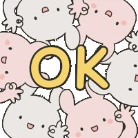 a cartoon drawing of a speech bubble with the word ok