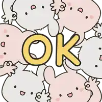 a cartoon drawing of a speech bubble with the word ok