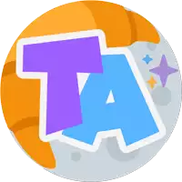 a sticker with the letter a and the letter t