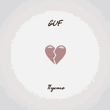 a poster with a broken heart and the words " buf "