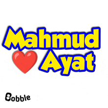 a logo for mahmud ayat with a heart in the middle