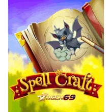 a poster for spell craft shows a bat blowing smoke from its mouth