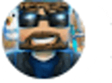 a pixelated image of a man with a beard and sunglasses .