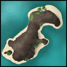 a map of a small island in the ocean