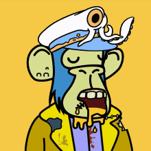 a cartoon of a monkey wearing a captain hat