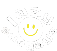 a logo that says lazy sundays with a smiley face