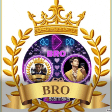 bro starmaker logo with a gold ribbon