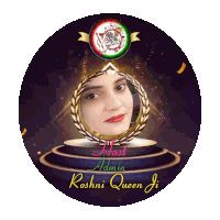 a roshni queen ji logo with a picture of a woman