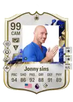 jonny sins has a 99 cam and 94 86 92 88 and 91 89