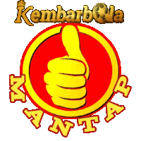 a logo for kembarbola lanta with a thumbs up