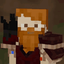 a pixel art of a man with a beard in a minecraft video game