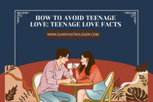 a couple sitting at a table with the words how to avoid teenage love below them