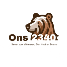 a logo for ons 2340 shows a bear 's head