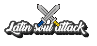 a logo for latin soul attack has two crossed swords on it