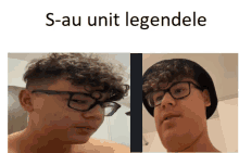 a picture of a man with curly hair and glasses and the words s-au unit legendele above it