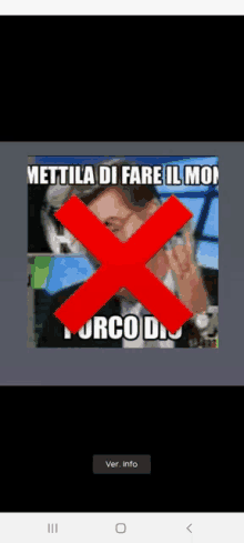 a screenshot of a meme that says mettila di fare il mon forco di