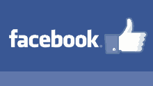 a facebook logo with a thumbs up symbol