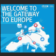 a poster that says welcome to the gateway to europe on it