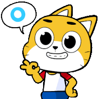 a cartoon cat is giving an ok sign