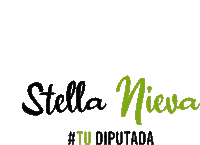 stella nieva #tu diputado is written in black and green on a white background