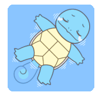 a cartoon drawing of a turtle laying on its back