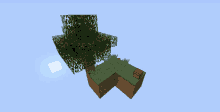 a minecraft scene with a tree and a treasure chest