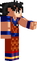 a cartoon character in a minecraft costume with a blue shirt and pants