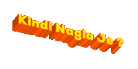 the word kindi nagia je is written in orange letters