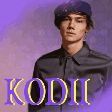 a picture of a young man with the name kodii on the bottom right