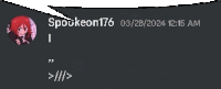 a screenshot of a speech bubble that says spokeon176 on it