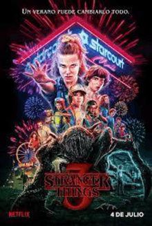 a movie poster for stranger things 3 , a netflix series .