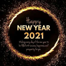 a happy new year 2021 wishing every day of the new year to be filled with success , happiness , and prosperity for you .