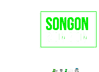 a green sign that says songon 20icon on a white background