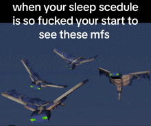 a screenshot of a minecraft game with the caption " when your sleep scade is so fucked your start to see these mfs "