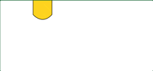 a white background with a green border and a yellow circle on it