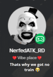 a picture of a clown with the name nerfed atk_rd