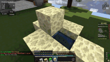 a screenshot of a minecraft game shows a message that says you purchased end stone