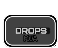 a black rectangle with the words drops mia on it