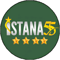 a green circle with the word stana55 and three stars on it