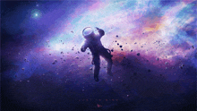 a painting of an astronaut in space with the words lost in mind