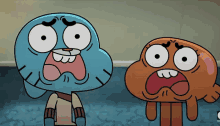 gumball and darwin from the amazing world of gumball are shown