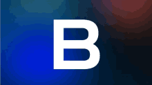 a blue background with a white letter b in the middle