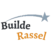 a logo that says builde rassel with a star in the middle