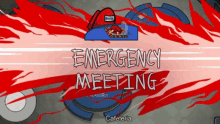 among us game that says emergency meeting on the bottom